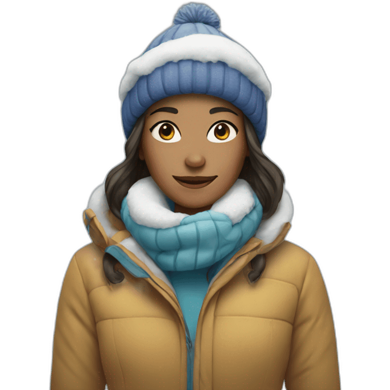 Woman and snow emoji