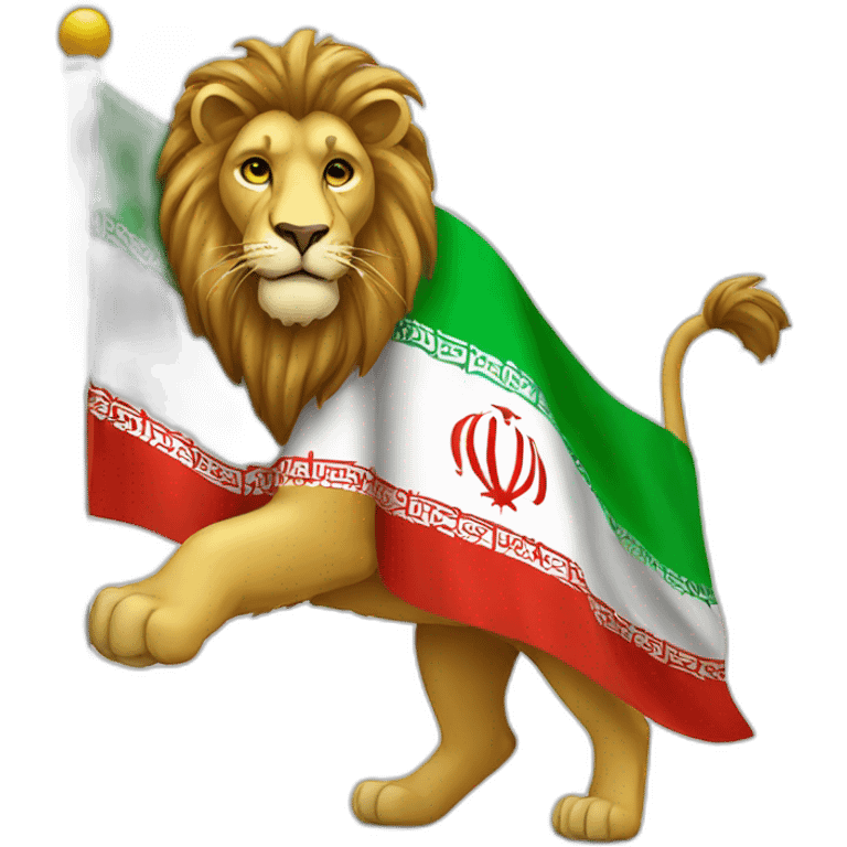 iran flag lion emoji