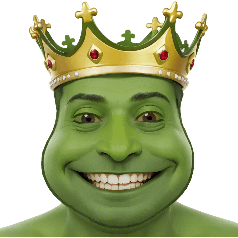 smiling man with crown emoji