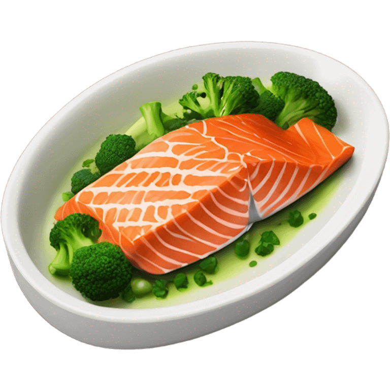 salmon and broccoli emoji