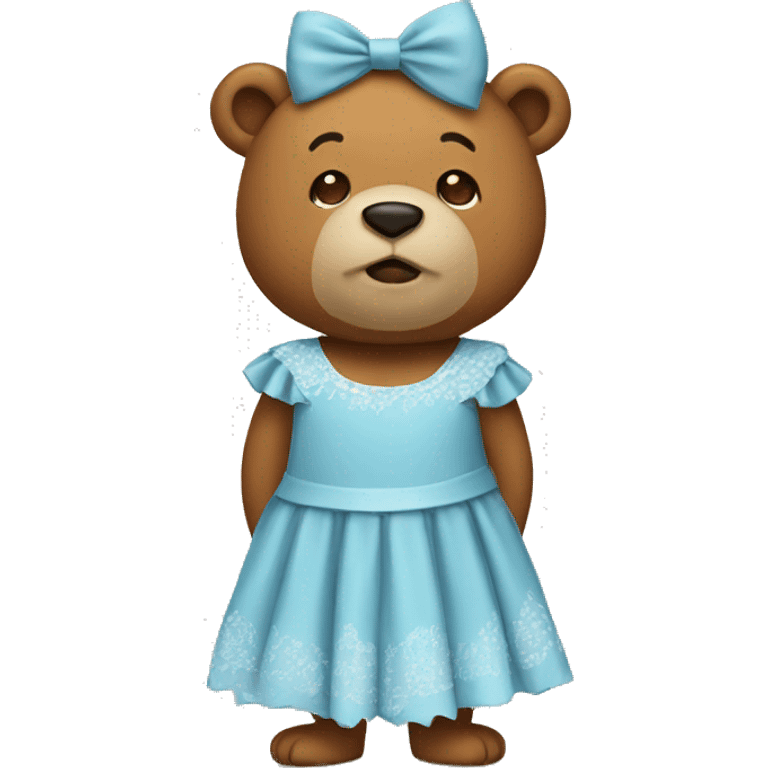 bear with dress emoji