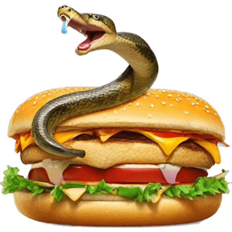 Anaconda Eating a Burger  emoji