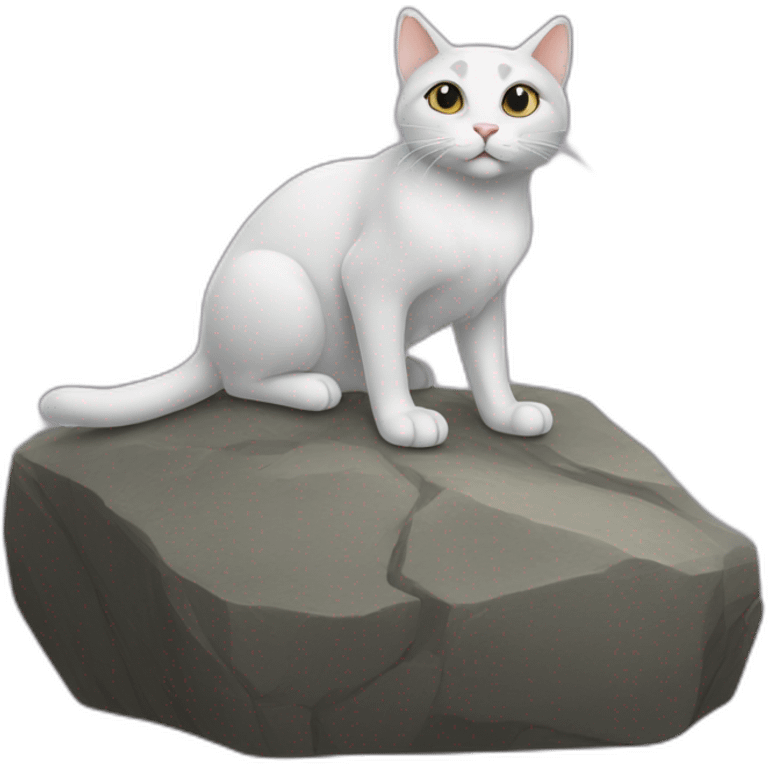 Cat on a rock emoji