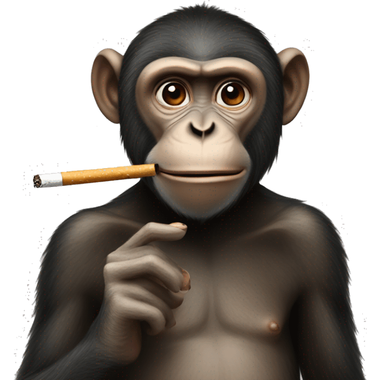 Monkey with cigarette  emoji