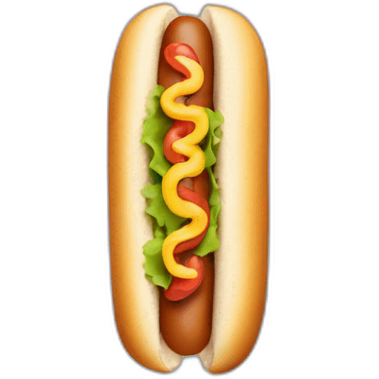 A hot dog in Rainbow colours emoji