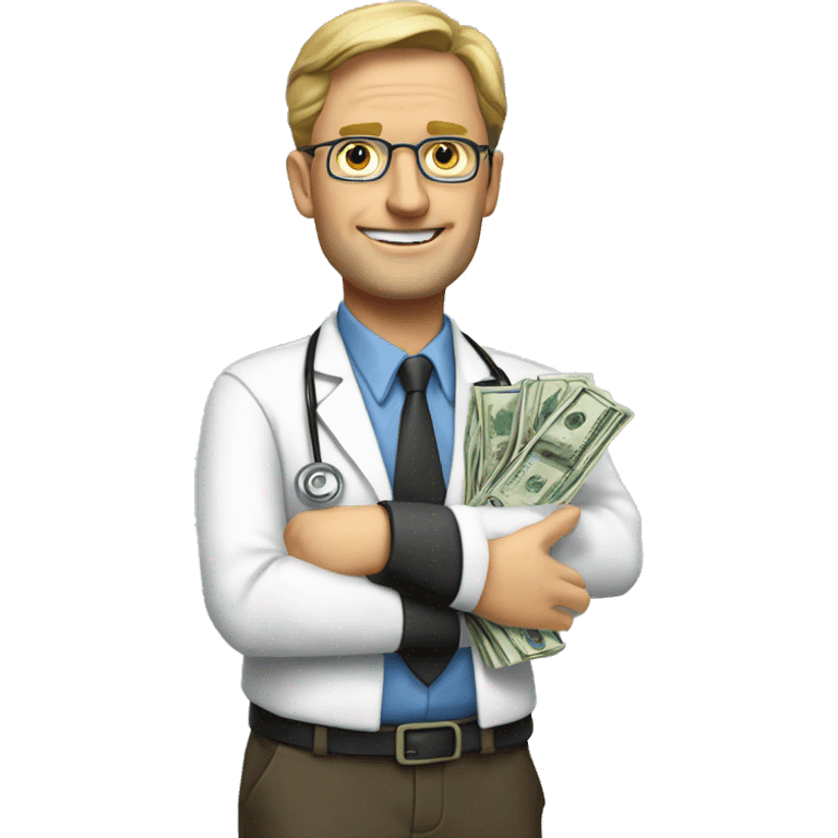 dr eric berg with a stack of money emoji