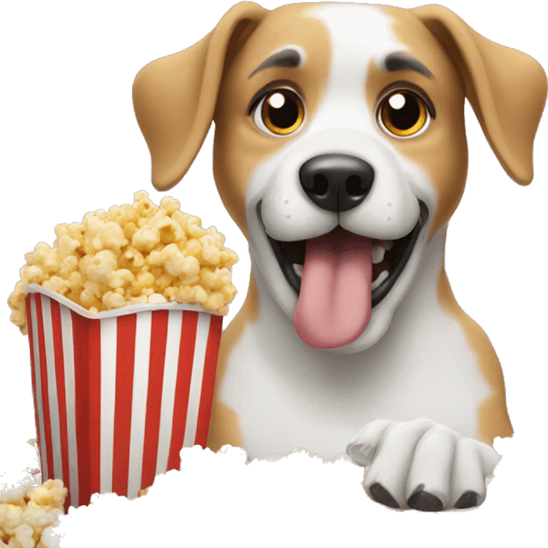 dog eating popcorn  emoji