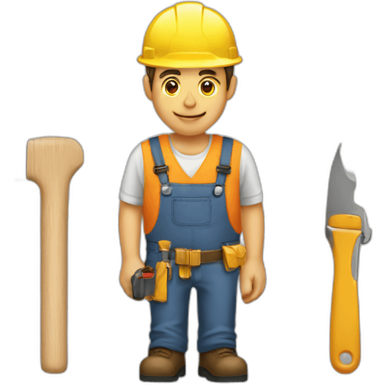 Worker with master carpenter emoji