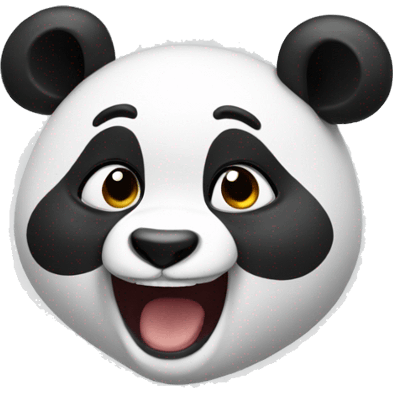 Excited panda emoji