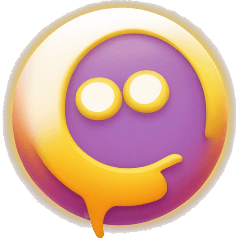 A circular Twitch-style emoji, yellow to orange gradient background, stylized white "F" in the center, conveying energy and excitement. emoji