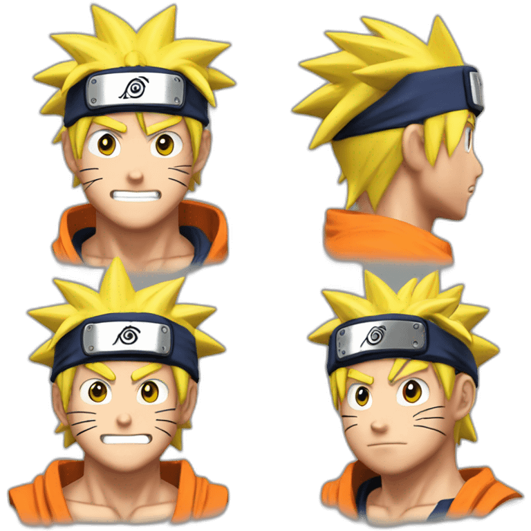 naruto qui tape goku emoji