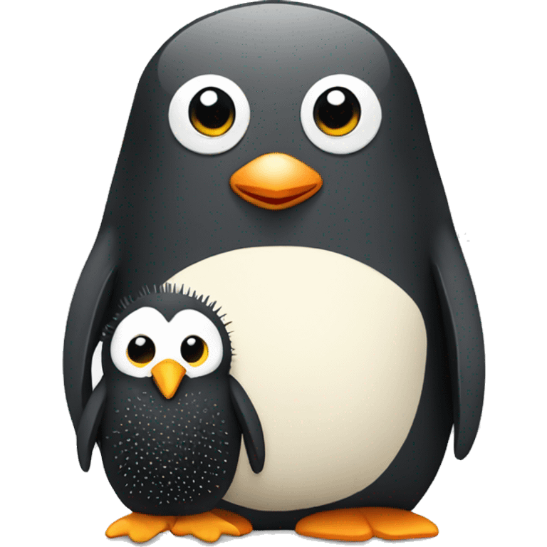 penguin and porcupine emoji