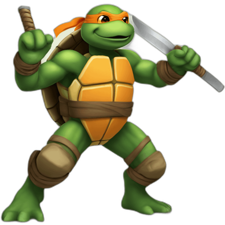 Ninja turtle orange emoji