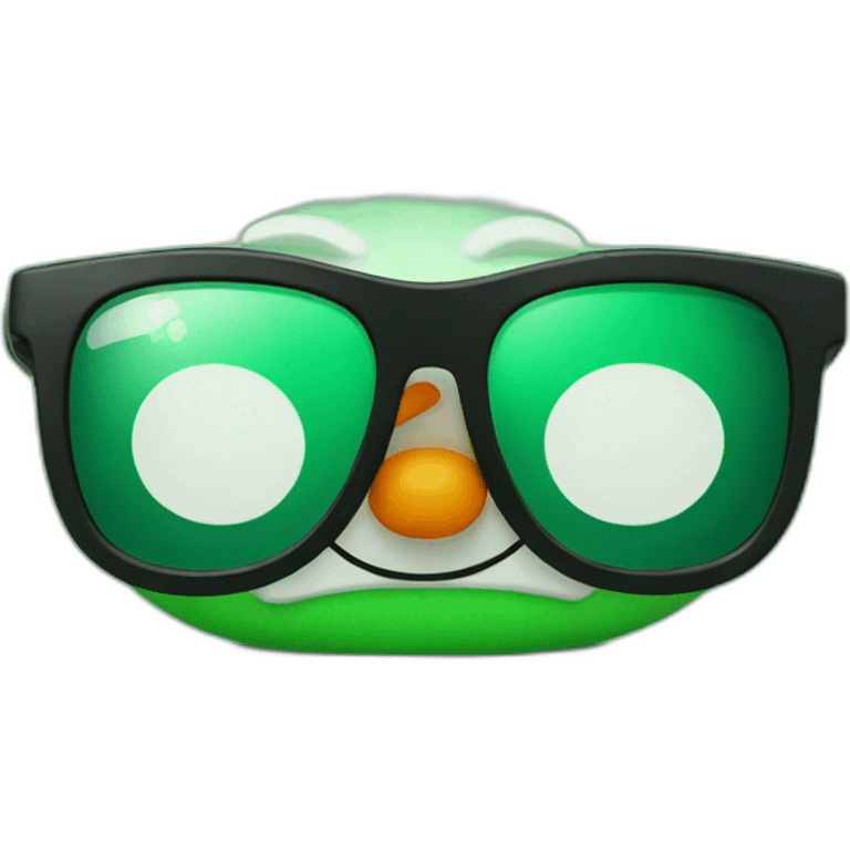 snowman on sport green sunglasses emoji