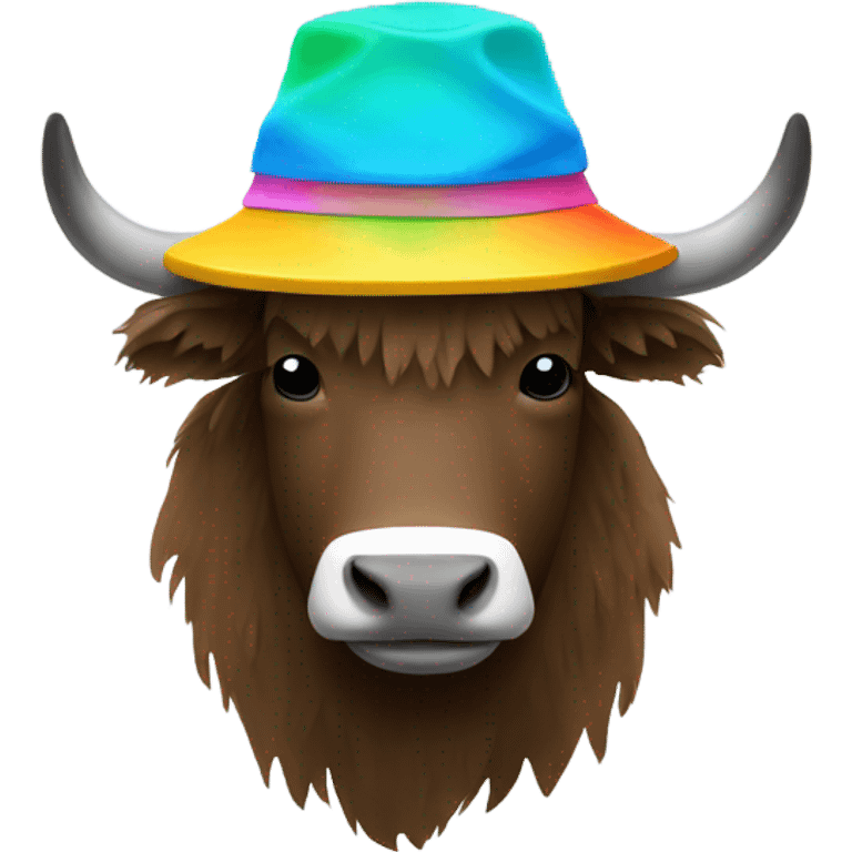 hipster yak in bucket hat emoji