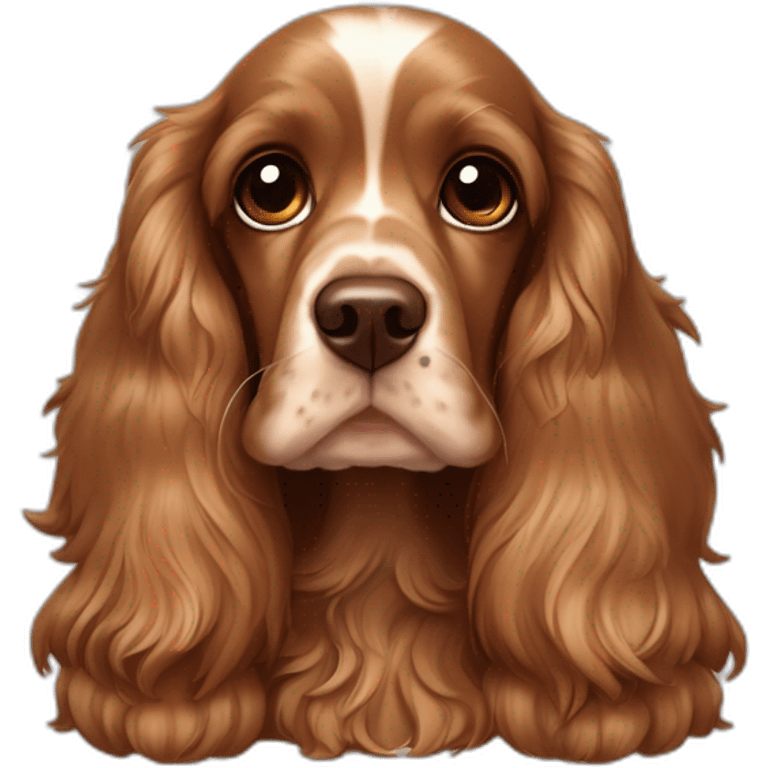 Cachorro Cocker spaniel marrom dormindo olhos fechados emoji