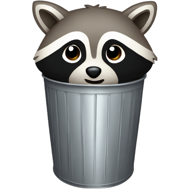 raccoon trash can emoji