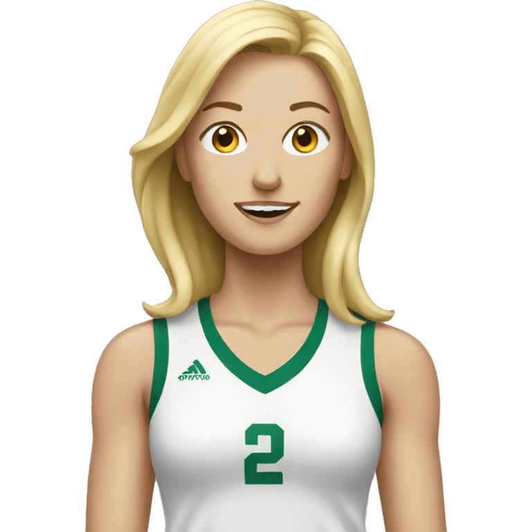 white woman sports emoji