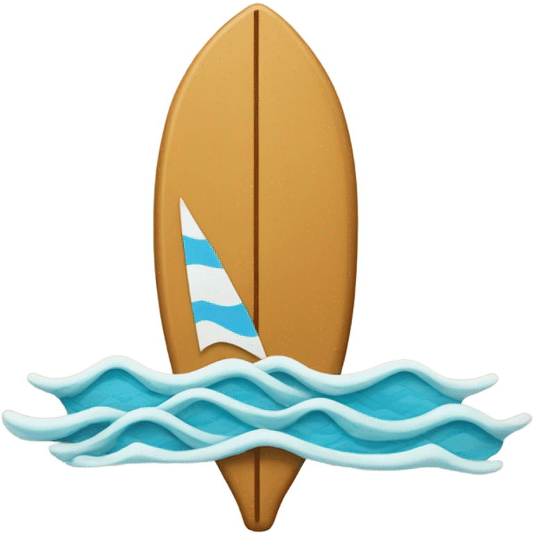 A very simple paddle icon with a small wave motif, emoji