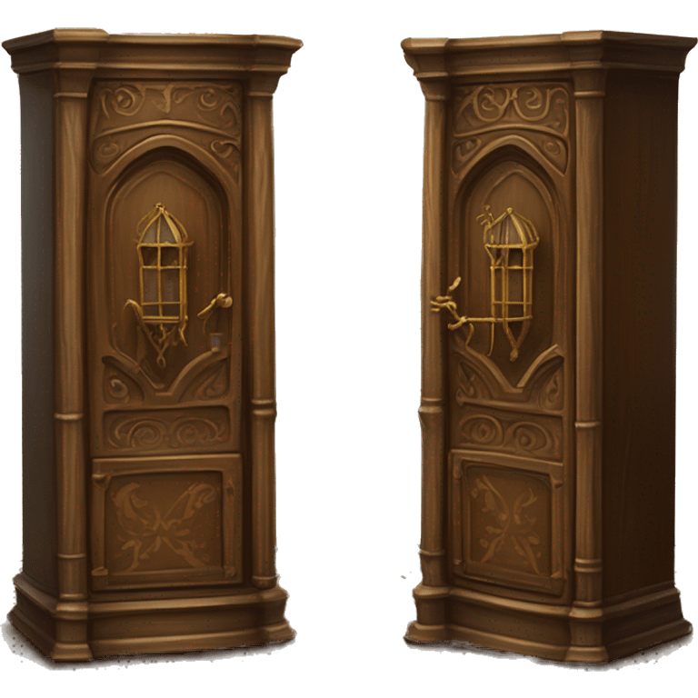 The Vanishing Cabinet: A pair of ornate cabinets linked magically, allowing for instantaneous travel between locations. One is located in Borgin and Burkes, and the other is in Hogwarts emoji