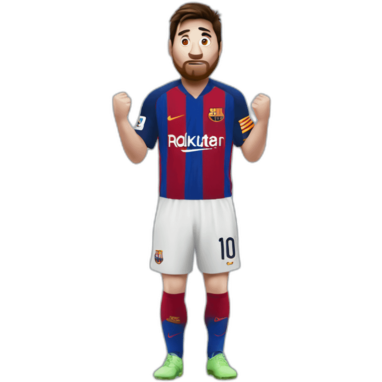 Messi Shrug pose emoji