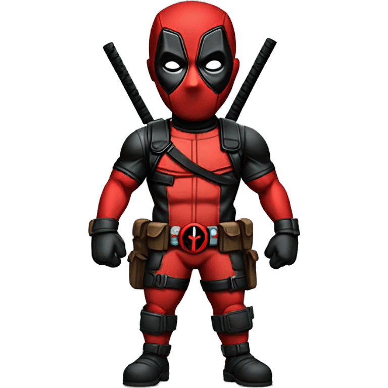 Cute deadpool character full body emoji