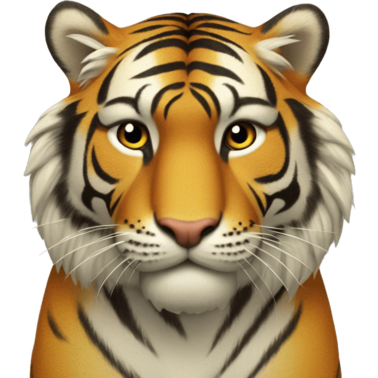 Tiger i en gul kjol  emoji