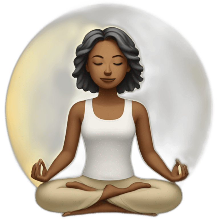 woman meditate awaken emoji