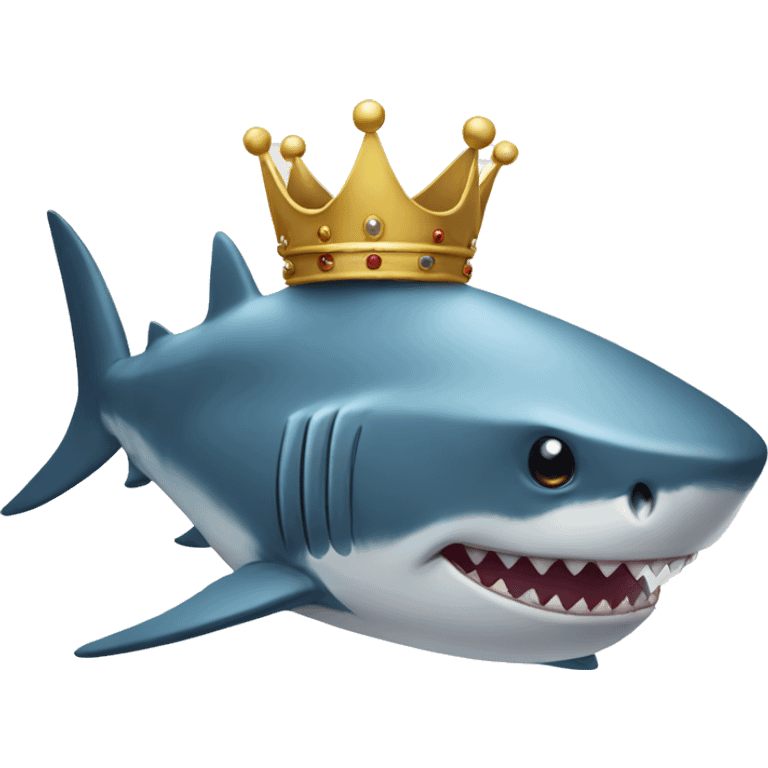 Shark with crown emoji