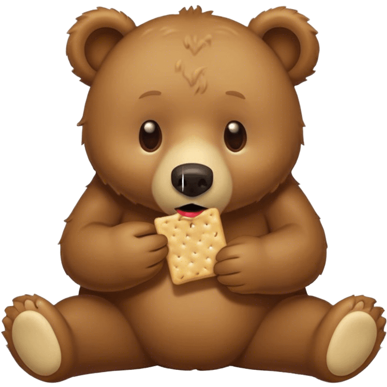 bear that is vomiting and eating a saltine cracker emoji