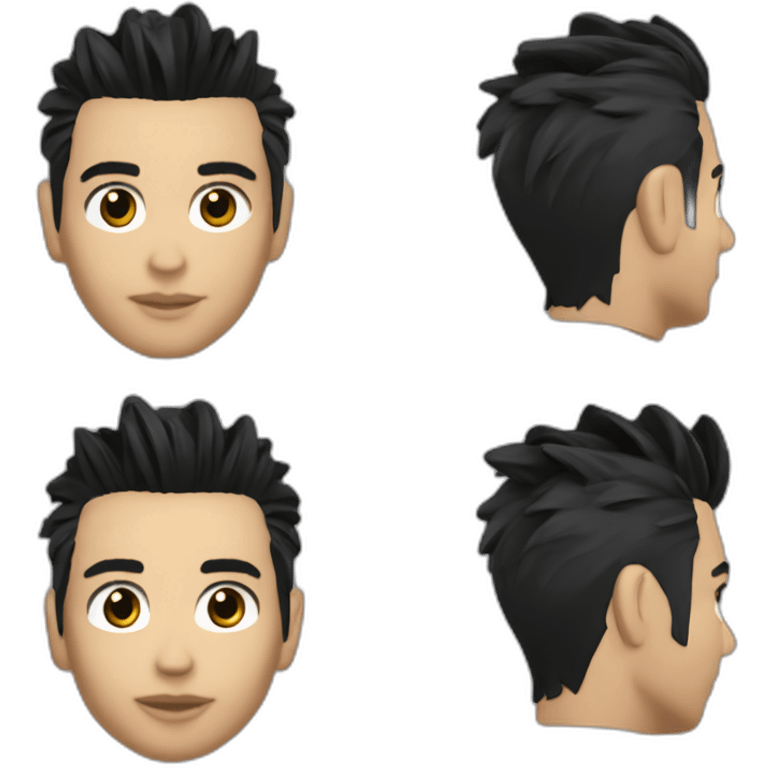 Bill Kaulitz Black highlights emoji