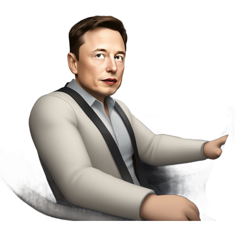 elon musk in a tesla  emoji