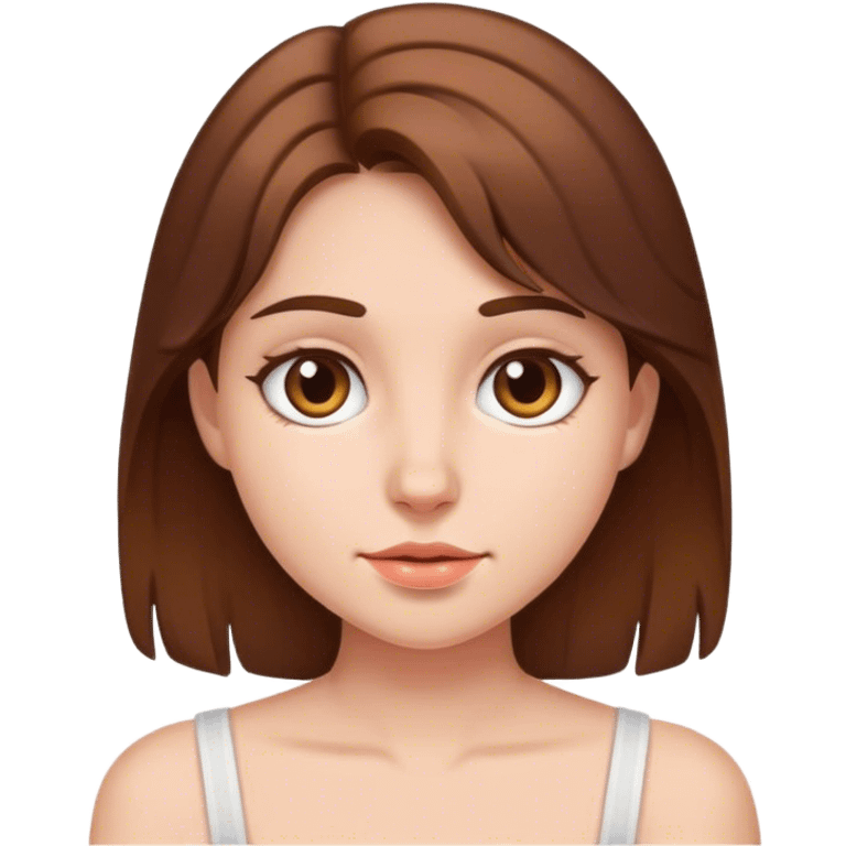 brown haired girl portrait emoji