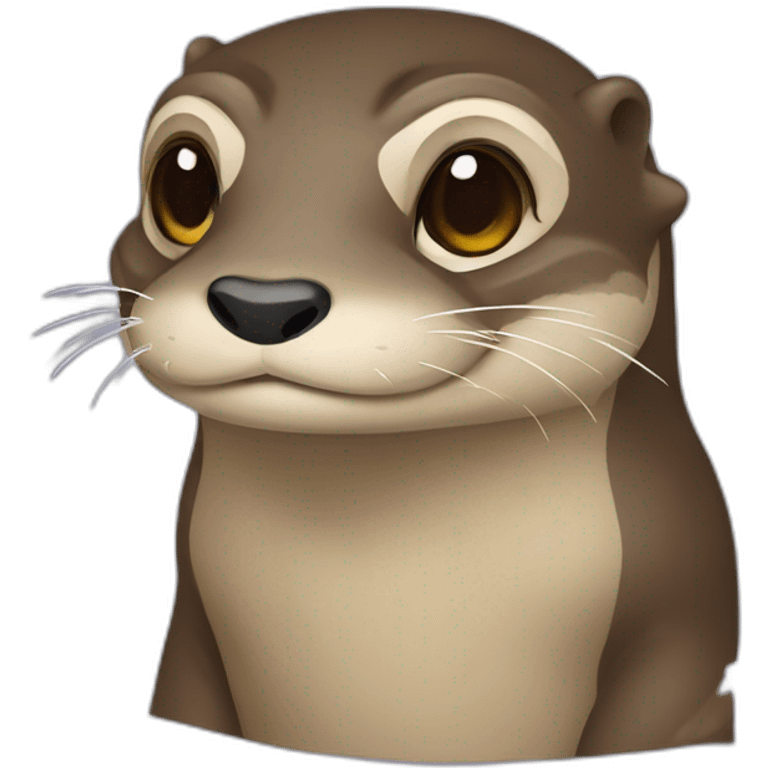 Loutre sur tortue emoji