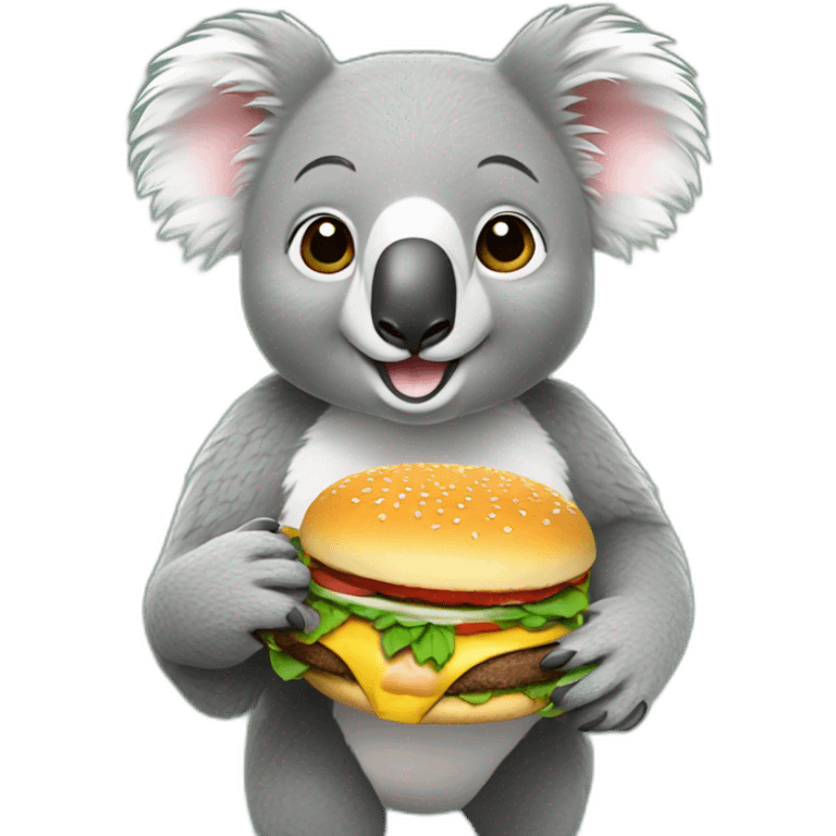 koala eating burger emoji