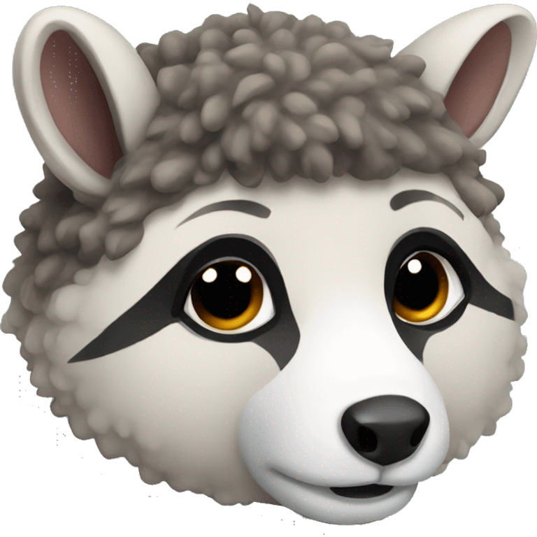 Raccoon sheep emoji