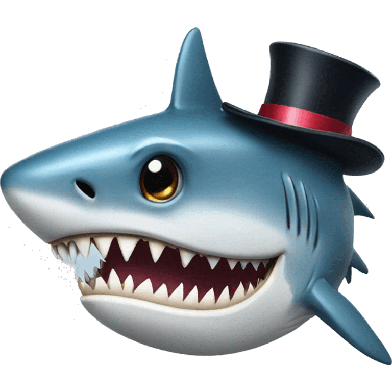 shark with a tophat emoji