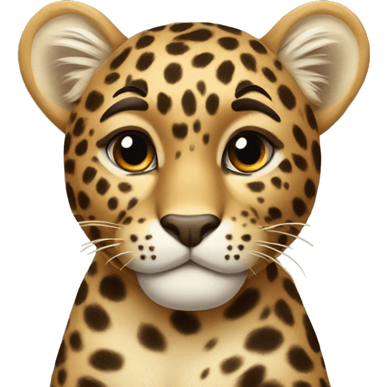 leopard with a bow emoji