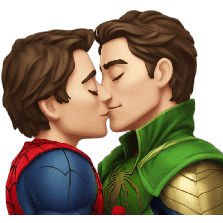 spiderman kissing loki emoji