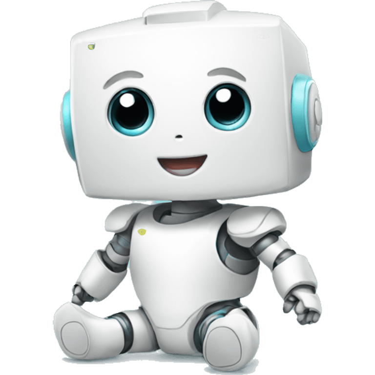 Baby robot in diapers emoji