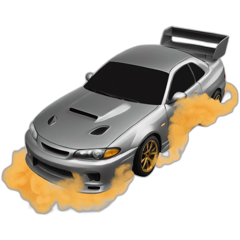 Drift car smoke emoji