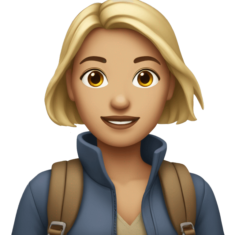 Traveler woman fair skin  emoji