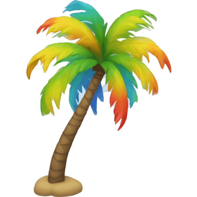 rainbow palm tree emoji