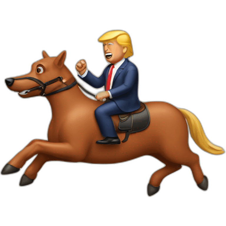 trump-riding-sausage emoji