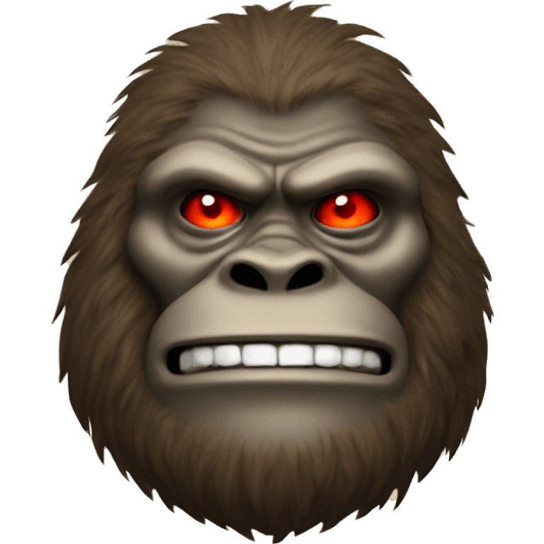 BIGFOOT WITH RED EYES AND A CIGAR emoji