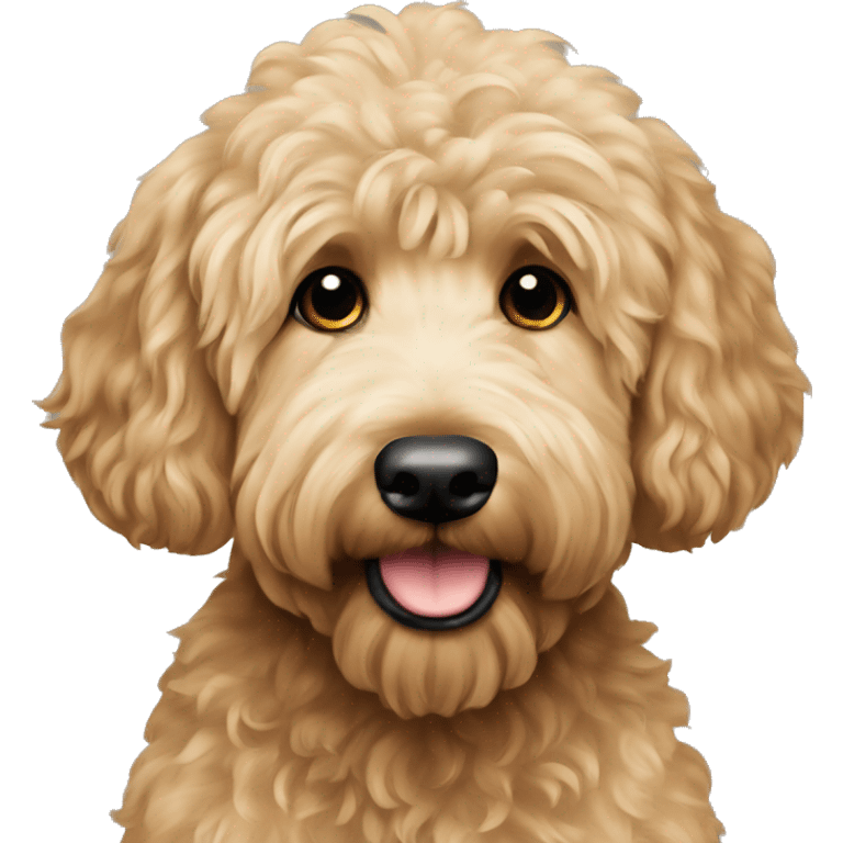 Goldendoodle with black hairr emoji