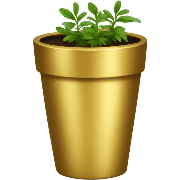 Herb in gold pot emoji