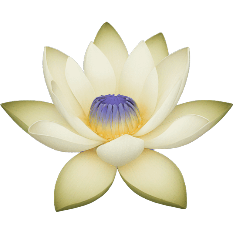 One blue lotus flower emoji