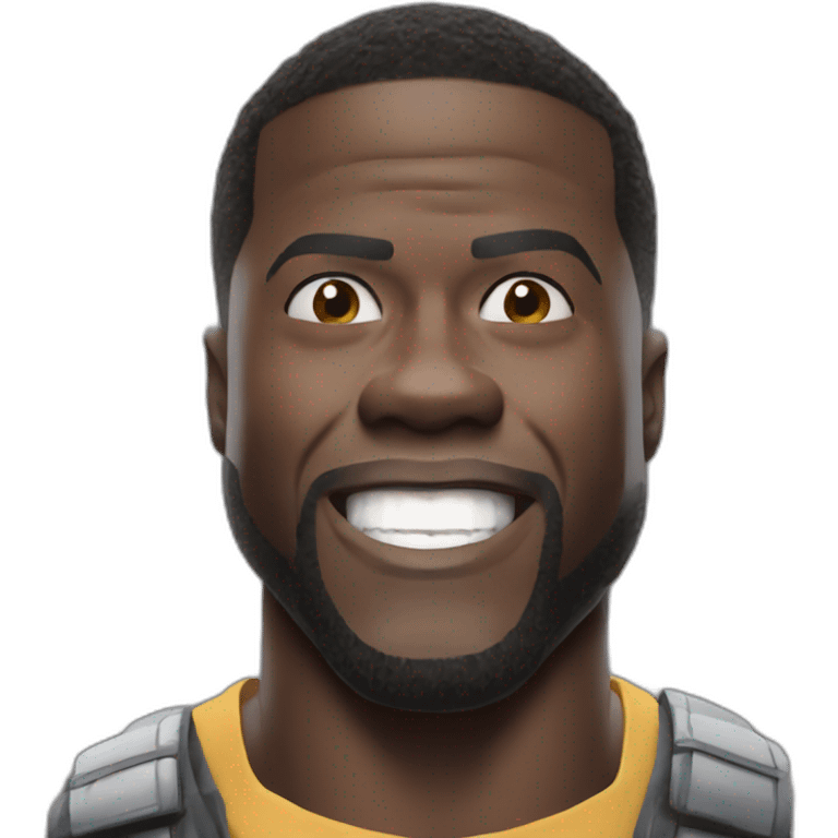 actor kevin hart smug face wearing tee emoji