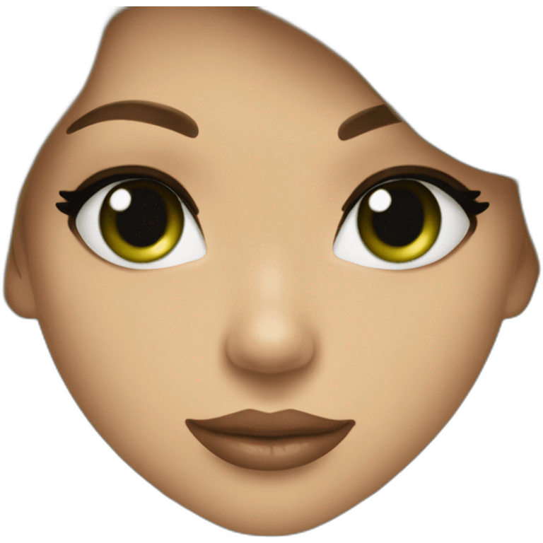 Romeo Santos kiss-kiss girl green eyes and very long dark blond hair emoji